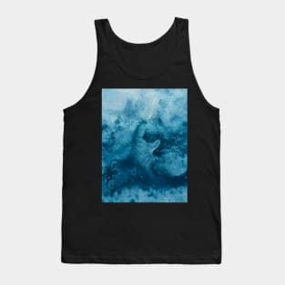 Blue watercolor gradient  design Tank Top